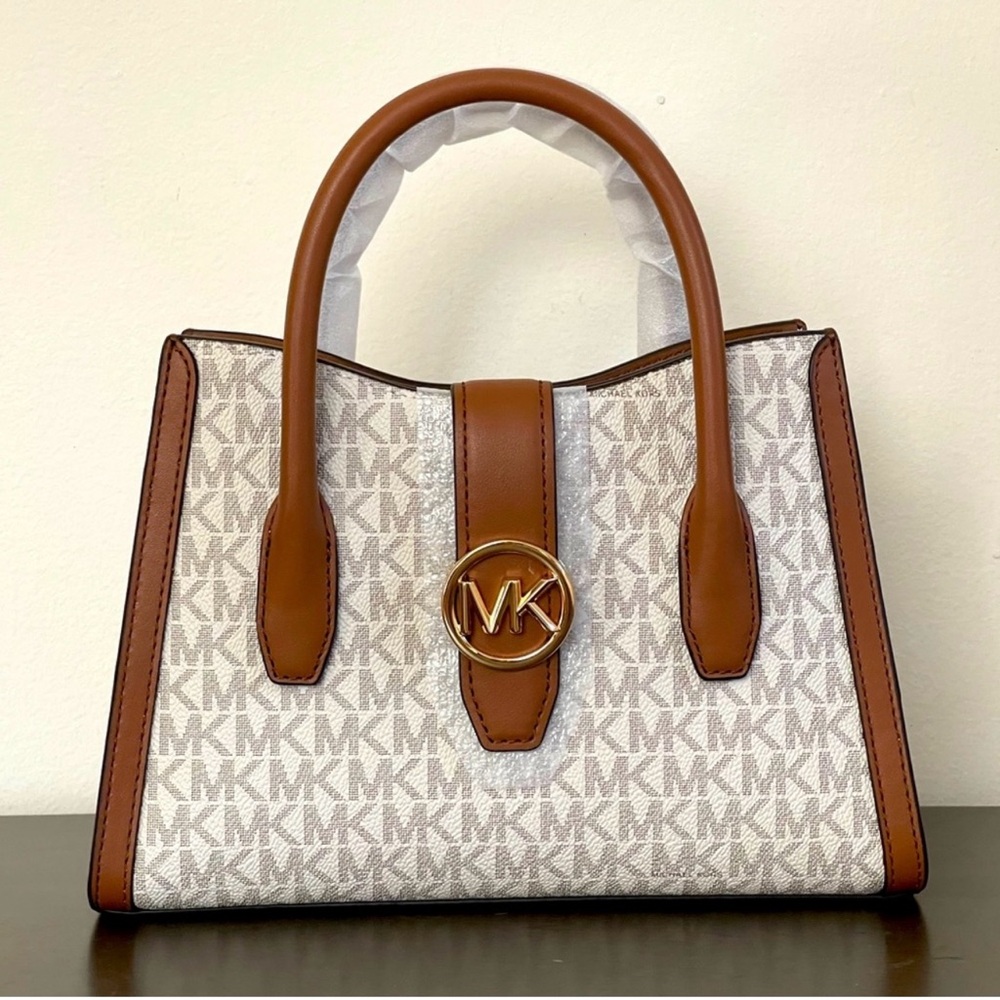 Michael Kors Brown and Cream Women's Bag